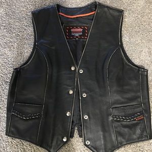 Interstate Black Leather Vest
